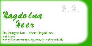 magdolna heer business card